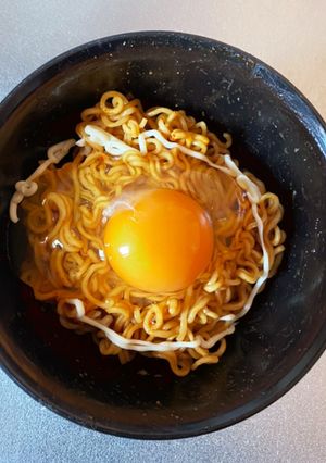 袋味噌ラーメンで作る辛味噌混ぜそば-レシピのメイン写真