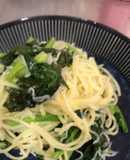 春★菜の花とジャコ(しらす)のパスタ