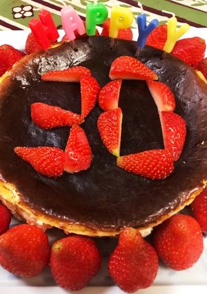 バスク風チーズケーキ 米粉使用バスチー-レシピのメイン写真