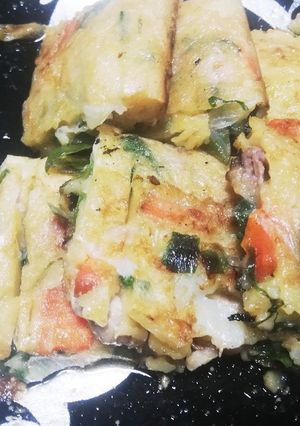貴女風味で小麦粉チヂミ焼き♥ゆりさん風-レシピのメイン写真