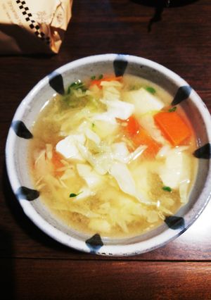 お豆腐と根菜麹味噌汁-レシピのメイン写真