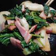 ベーコンとかぶキャベツバター醤油炒め