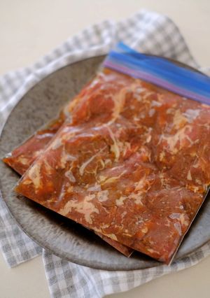 下味冷凍☆甘辛牛肉パック！-レシピのメイン写真