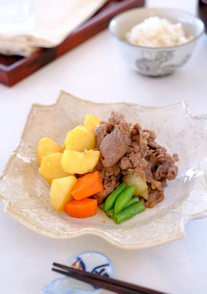 サクッとおかず☆下味冷凍で炒め肉じゃが！-レシピのメイン写真