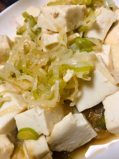 お手軽もう一品♡豆腐ねぎ炒め-レシピのメイン写真