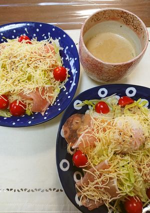 サッポロ一番ごま味♡しょうゆミルクつけ麺-レシピのメイン写真