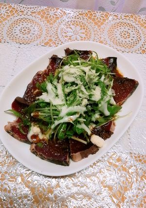 黒酢ソースのカルパッチョ-レシピのメイン写真