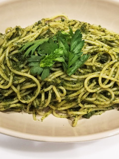 簡単‼️春菊のジェノベーゼ風パスタ♥️-レシピのメイン写真