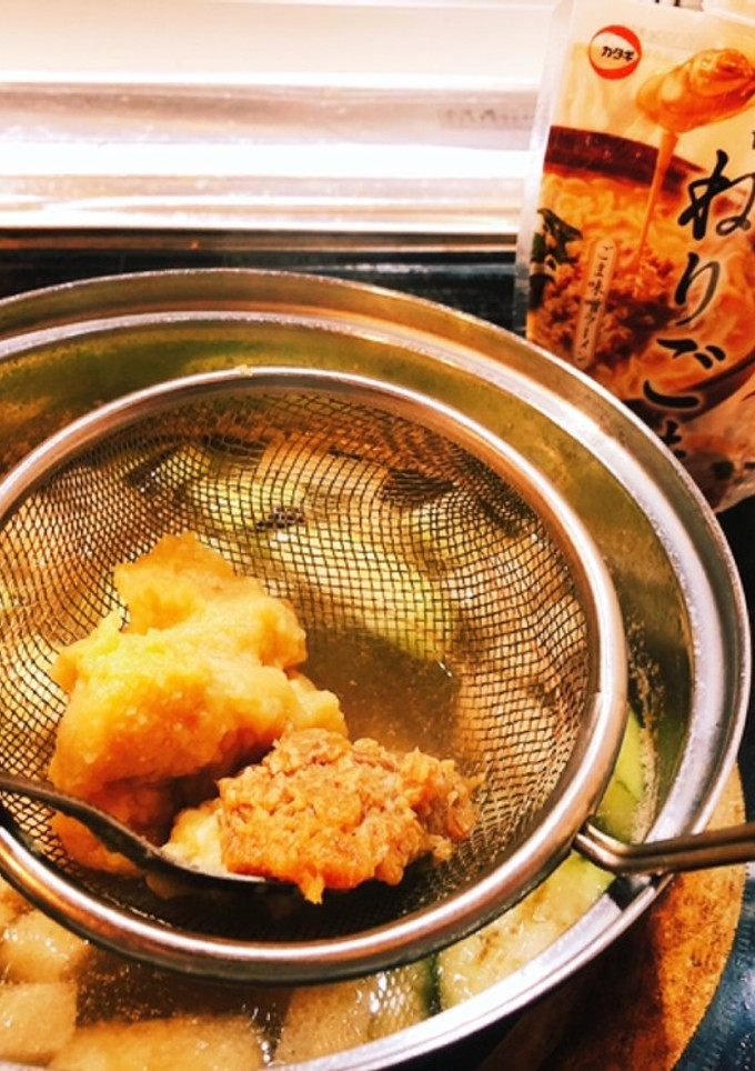 わたしのお味噌汁　ナスと油揚げ-レシピのメイン写真