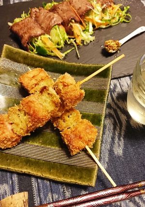 ネギと魚ニソ串揚げ-レシピのメイン写真