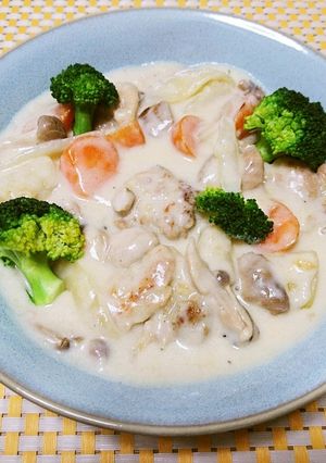 簡単ルウなし♡鶏もも肉のクリームシチュー-レシピのメイン写真