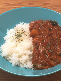 鯖と牛豚の旨味!トマトのサバ缶挽肉カレー-レシピのメイン写真