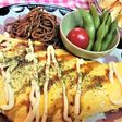 子供喜ぶ!【オムお好み焼】#卵が主役のおかず