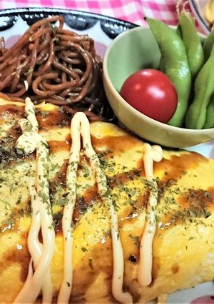 子供喜ぶ!【オムお好み焼】#卵が主役のおかず-レシピのメイン写真