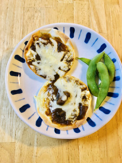 前日カレーでピザ-レシピのメイン写真