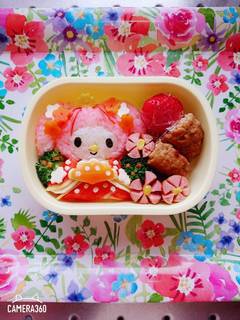 キャラ弁☆マイメロちゃん弁当 by mi→no 【クックパッド】 簡単おいしいみんなのレシピが392万品