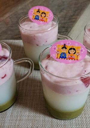 ひな祭り三色ゼリー-レシピのメイン写真