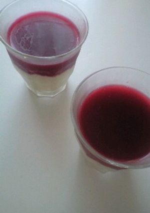 紫ゼリー＆豆腐クリーム〔ベジタリアン〕-レシピのメイン写真