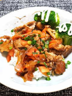 豚肉のバルサミコソース丼-レシピのメイン写真
