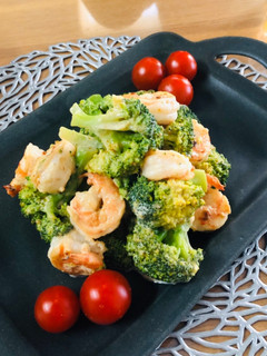 海老&ブロッコリーの胡麻風味マヨソテー-レシピのメイン写真