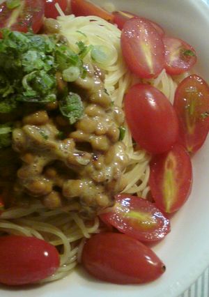 冷製和風納豆パスタ-レシピのメイン写真