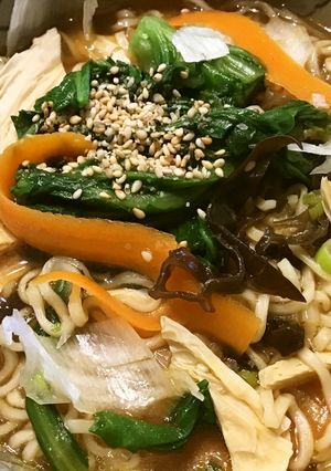 胡麻香る〜〜春菊の薬膳ラーメン-レシピのメイン写真