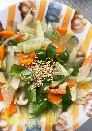 レンジ肉なし塩焼きそば味白菜春雨回鍋肉風-レシピのメイン写真