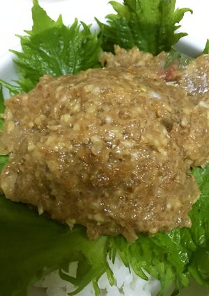 簡単に出来るアジの「なめろう丼」-レシピのメイン写真