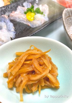 副菜　簡単　大根の皮と生姜のピリ辛炒め煮-レシピのメイン写真