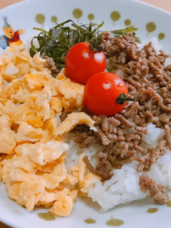 簡単三色そぼろご飯-レシピのメイン写真