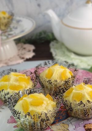 ダイエット中　オレンジチーズ蒸しケーキ-レシピのメイン写真