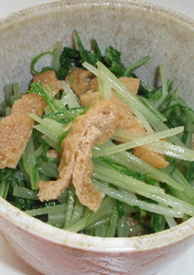 水菜と油揚げ＊からしあえ-レシピのメイン写真