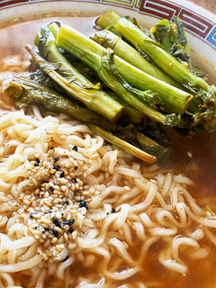 ごまラーメンのバルサミコ炒め菜花添え-レシピのメイン写真