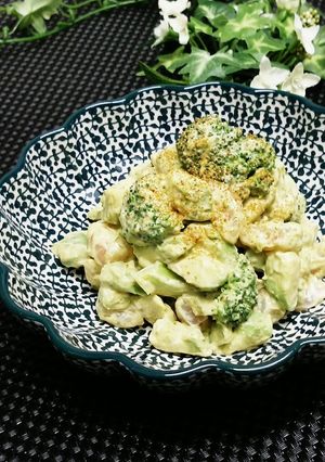 ブロッコリーと海老アボカドのカレーマヨ-レシピのメイン写真