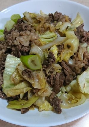簡単★牛肉の味噌ダレ炒め-レシピのメイン写真