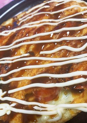 簡単☆タコ焼きの生地で作るピッツァ-レシピのメイン写真