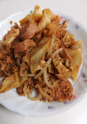 ソーセージとキャベツのカレーマヨソテー☆-レシピのメイン写真