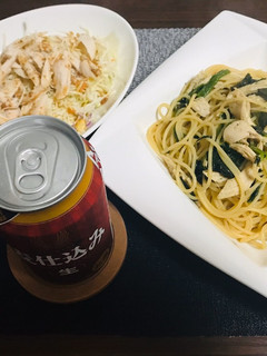 茹で笹身のサラダとパスタ-レシピのメイン写真