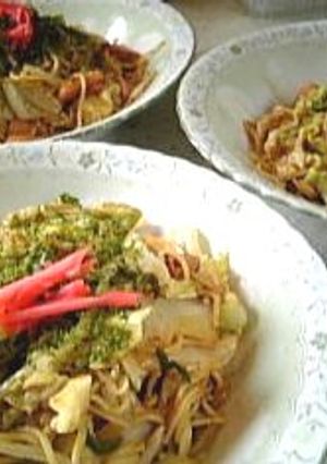 電子レンジでヘルシー焼きそば-レシピのメイン写真