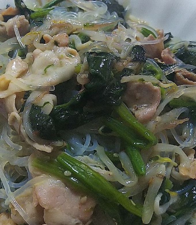 豚肉とほうれん草の春雨煮-レシピのメイン写真
