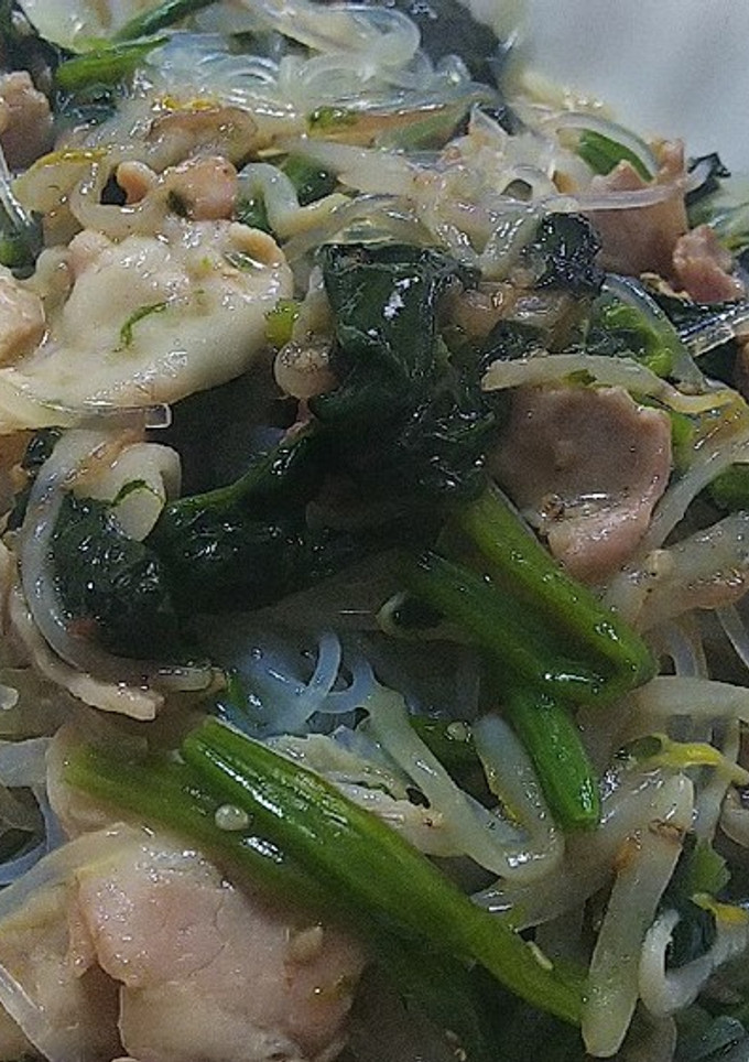 豚肉とほうれん草の春雨煮-レシピのメイン写真