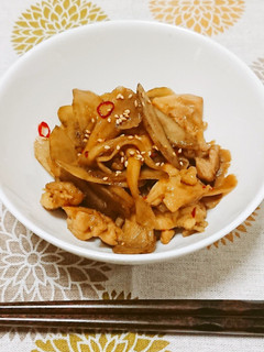鶏もも肉と舞茸とごぼうの甘辛マヨソテー-レシピのメイン写真