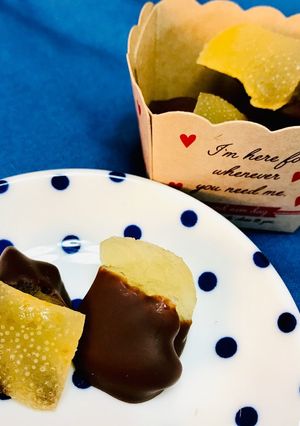 チョコがけもオススメ☆晩白柚皮の砂糖煮☆-レシピのメイン写真