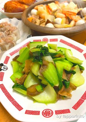副菜　簡単　チンゲンサイとザーサイ炒め-レシピのメイン写真