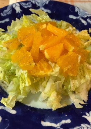 切って盛るだけ!白菜とオレンジのサラダ-レシピのメイン写真