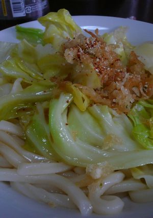 キャベツのせぶっかけうどん-レシピのメイン写真