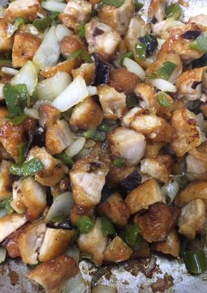 鳥唐揚げとピーマンの炒め物-レシピのメイン写真