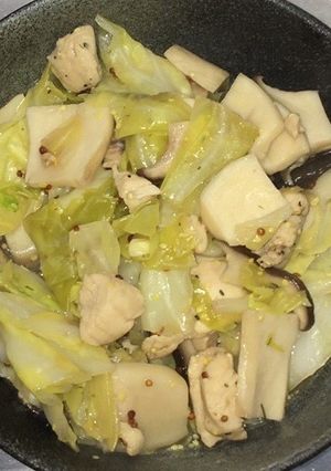 ささみとキャベツの黒ビール・マスタード煮-レシピのメイン写真
