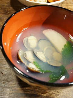 しじみのお吸い物(お食い初めの蛤代用)-レシピのメイン写真
