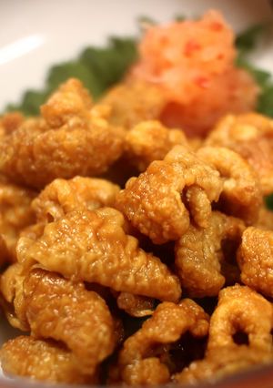 鶏皮ポン酢♪(鶏油の副産物で!)-レシピのメイン写真